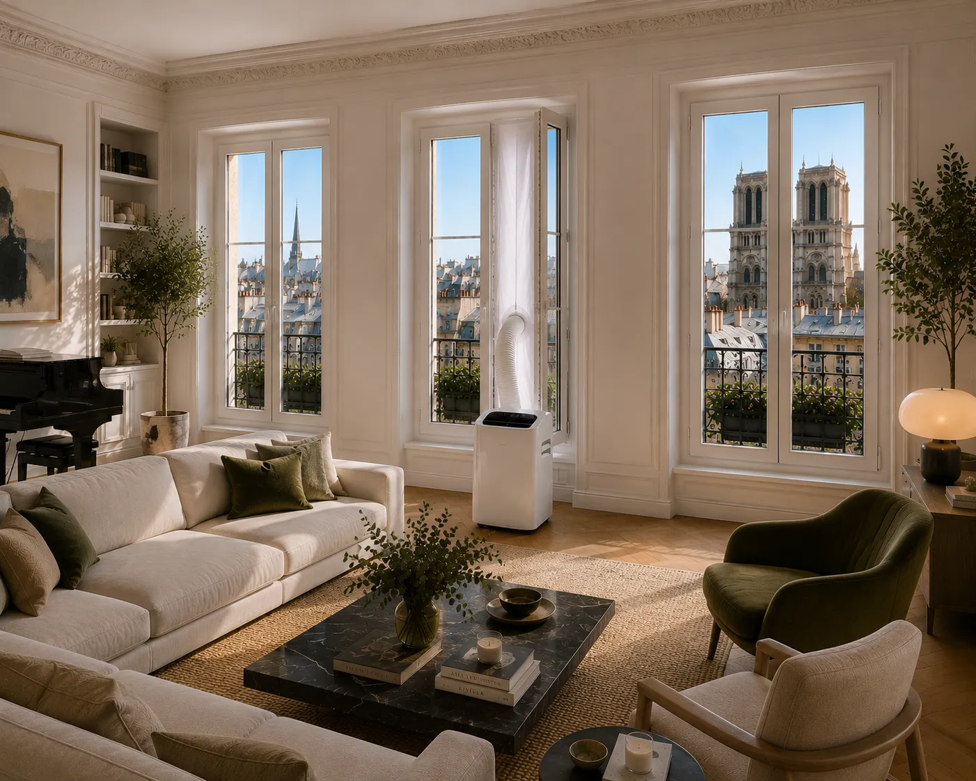 Climatiseur mobile en location dans un appartement du 4e arrondissement, Paris